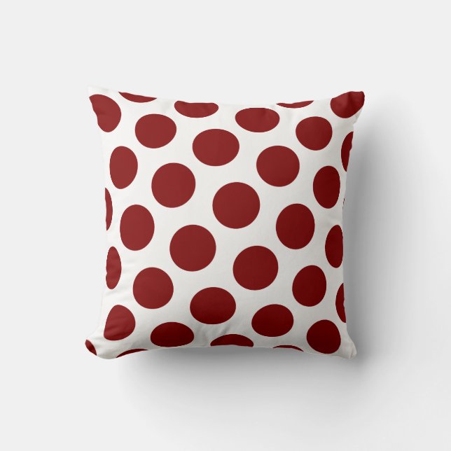 Coussin Maroon Polka Motif (Recto)