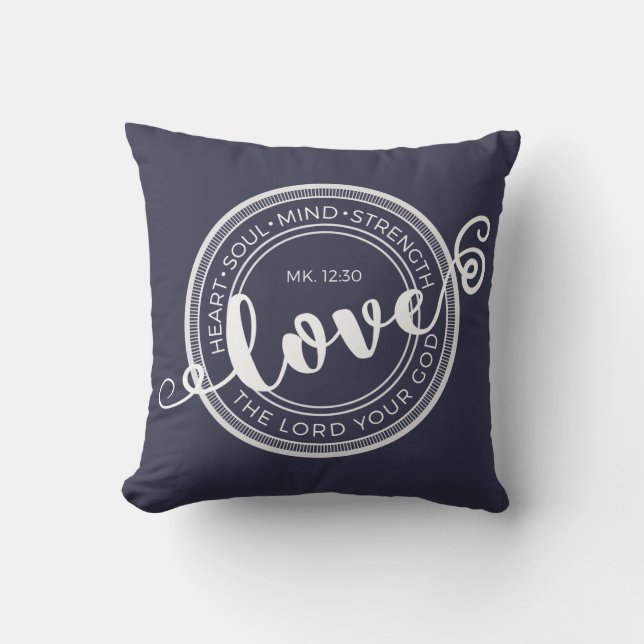 Coussin Marquez l'amour de 12h30 le seigneur Your God (Recto)