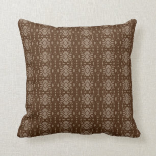 Coussin Marron et beige élégant