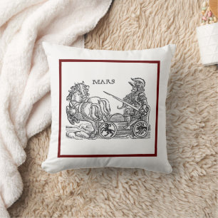 Coussin Mars Ares Dieu de la guerre Greco Roman Chariot De
