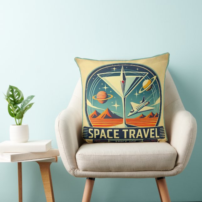 Coussin Martini Space Travel 1957 New Worlds Logo (Chaise)