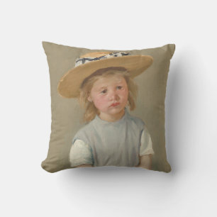 Coussin Mary Cassatt - Enfant au chapeau de paille