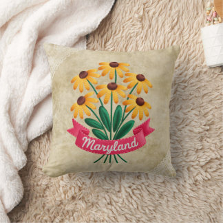 Coussin Maryland State Flowers Emblem