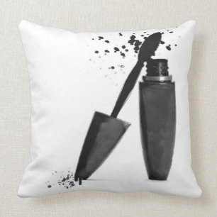 Coussin Mascara noir et blanc maquillage beauté mode
