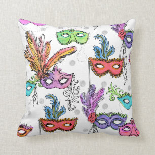 Coussin Mascarade Mardi Gras Mascarade
