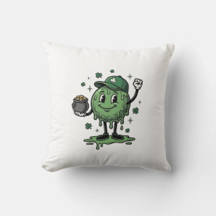 Coussin Mascotte de Slime de la Saint-Patrick T-Shirt Vint