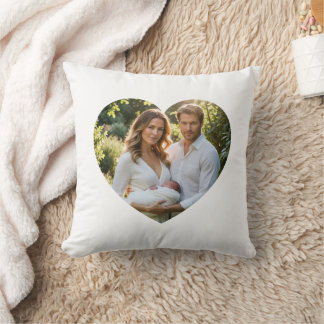 Coussin Masque en forme de cœur avec photo personnalisée p