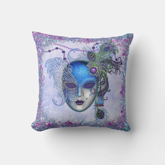 Coussin Masque Peacock Feather (Recto)