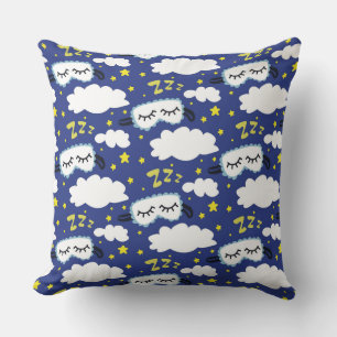 Coussin Masques de sommeil Nuages et Étoiles Jaunes