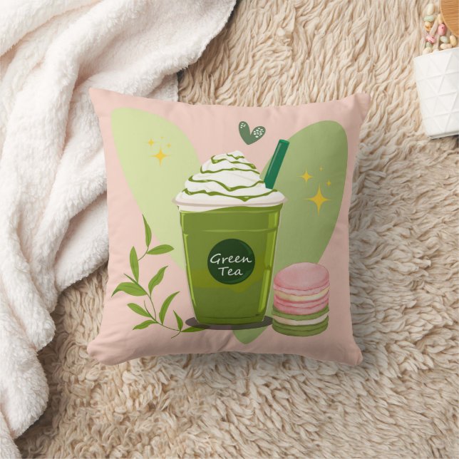 Coussin Matcha et Macarons (Couverture)