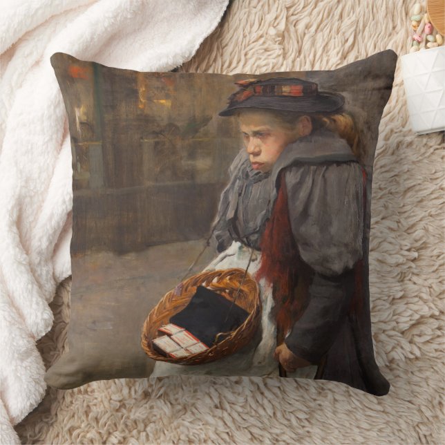 Coussin Matchstick Girl pauvre rue Urchin Pauvreté urbaine (Couverture)