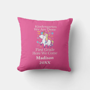 Coussin Maternelle Graduation Première Année Unicorne Cade