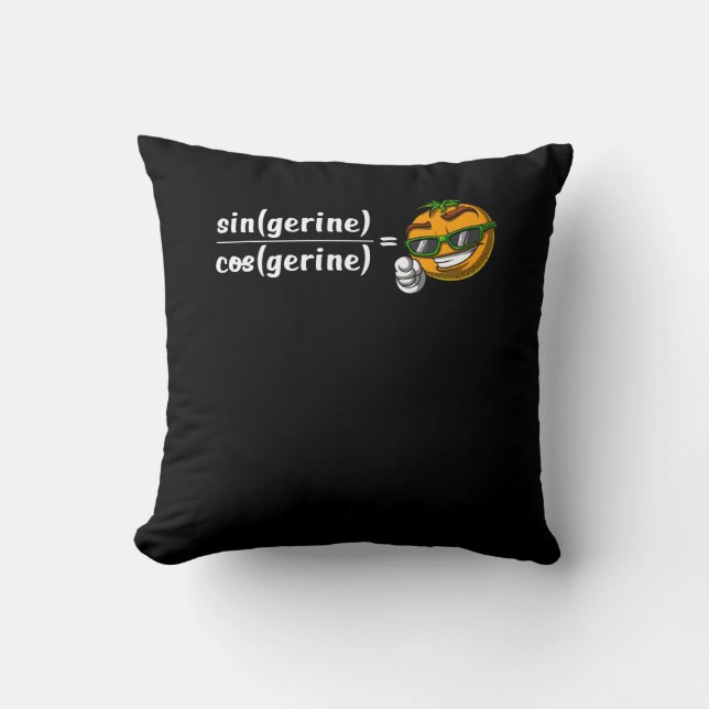 Coussin Math Algebra Tangerine Funny Science Plaisanterie (Recto)