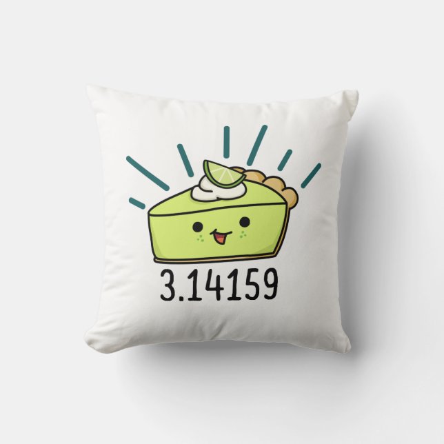 Coussin Math Pi Nombre Funky Pie Pun (Recto)