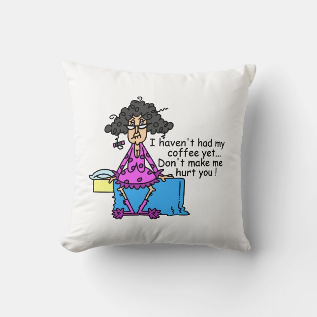 Coussin Matin Avant Humour Café (Recto)