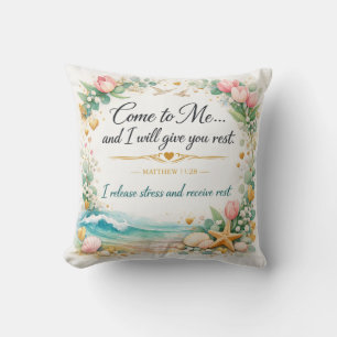 Coussin Matthieu 11:28 Décor juif messianique, Inspiration