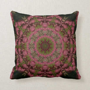Coussin Mauve de mandala d'hortensia