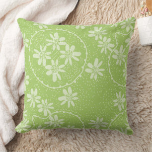 Coussin Maz bulles florales Polka Dot Pomme Vert
