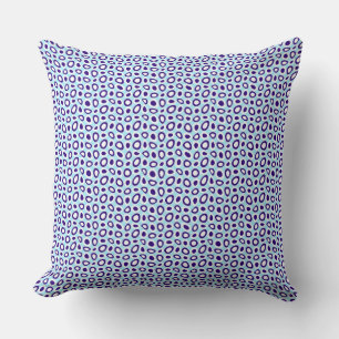 Coussin Maz Teardrops Abstrait Marine Sky Blue Blanc 2