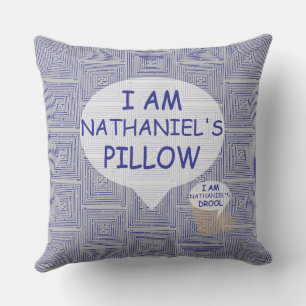 Coussin Maze bleu personnalisable et amusant