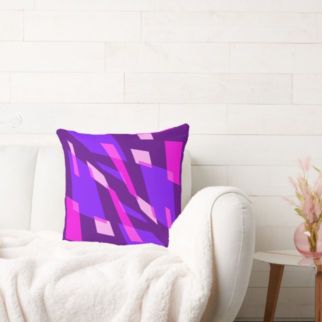 Coussin Mazipoodles Abstraction Perspective Violet Rose (Canapé)