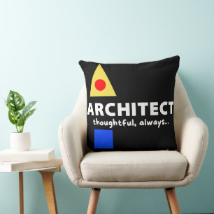 Coussin Mazipoodles Architecte réfléchi