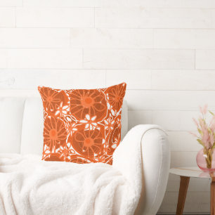 Coussin Mazipoodles Love Flowers - Blanc Orange Too