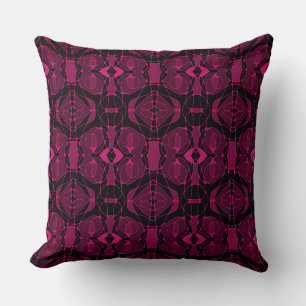 Coussin Mazipoodles Neuro Art - Magenta Black