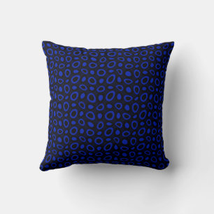 Coussin Mazipoodles Teardrops Abstraits Black Electric Blu