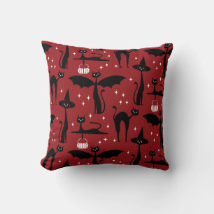 Coussin MCM Halloween robe fantaisie minimaliste Chats rou