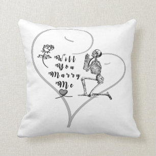 Coussin Me marie-tu, Drôle Skeleton, Mariage