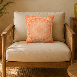 Coussin Médaillon Abricot
