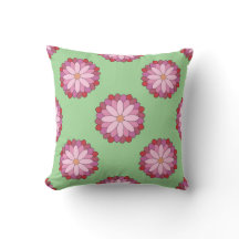 Médaillon asiatique rose pastel Floral