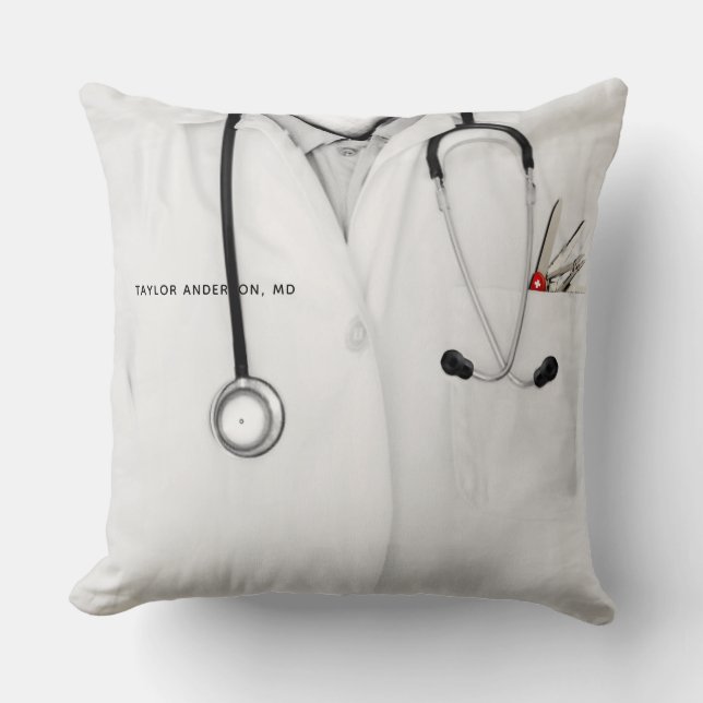 Coussin Médecin personnalisé (Recto)