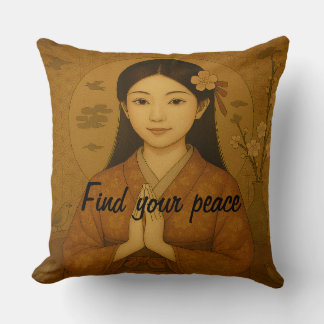 Coussin Méditation zen esthétique personnalisée Minutieux