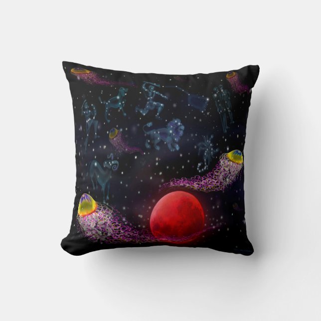 Coussin Méduse de l'espace (Recto)