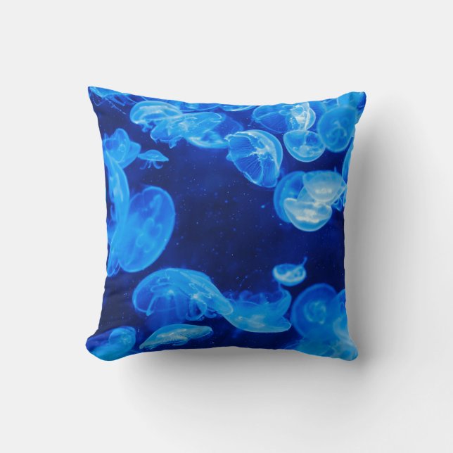 Coussin Méduses bleues (Recto)