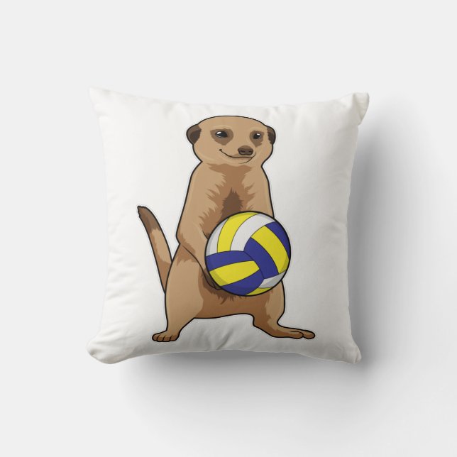 Coussin Meerkat avec volleyball (Recto)
