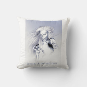 Coussin Méfiez-vous du Gel. Vampire de glace