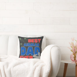 Coussin Meilleur Airman Papa Jamais Fête des pères Jeu Ore