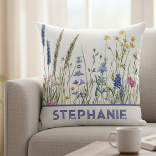 Coussin Meilleur Ami Anniversaire Fleur Sauvage Botanique 