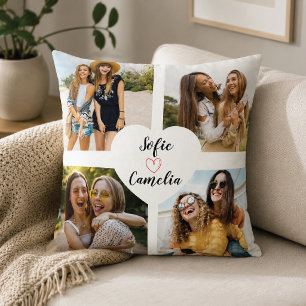 Coussin Meilleur ami photo colage 