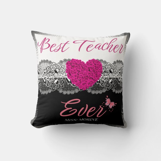 Coussin Meilleur cadeau d'appréciation de professeur pour  (Recto)