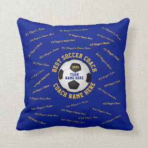 Coussin Meilleur cadeau de l'entraîneur de football Idée