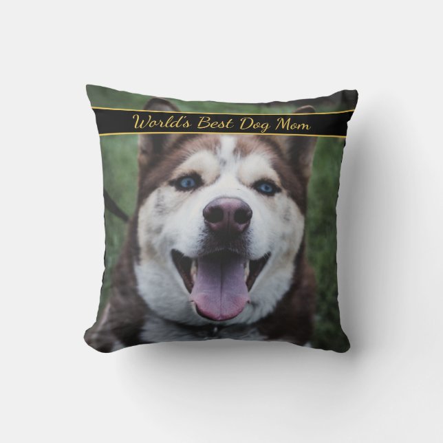 Coussin Meilleur chien maman animal de compagnie du monde (Recto)