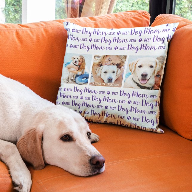Coussin Meilleur Chien Maman Jour Personnalisé Animaux de  (Créateur téléchargé)