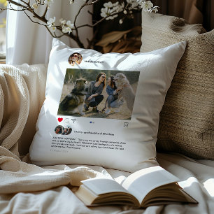 Coussin Meilleur(e) ami(e) sur un post Instagram moderne