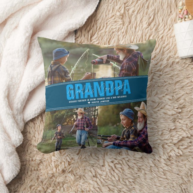 Coussin Meilleur grand-père du monde | Collage photo moder (Couverture)