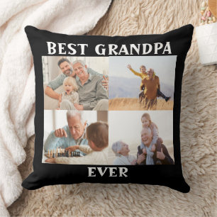 Coussin Meilleur Grand-Père Ever 4 Collage de photos Créez