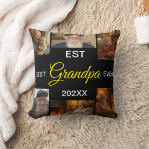 Coussin Meilleur Grand-Père Photo Collage